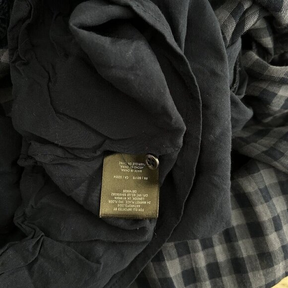 AKEMI + KIN ANTHROPOLOGIE Codie Kerchief DRESS Crochet Trim Blue Plaid Size - Picture 10 of 16